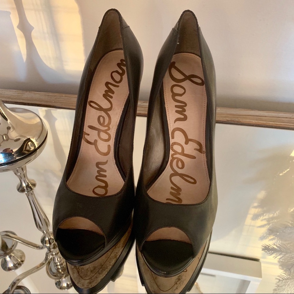 SAM EDELMAN PEEP TOE PUMPS